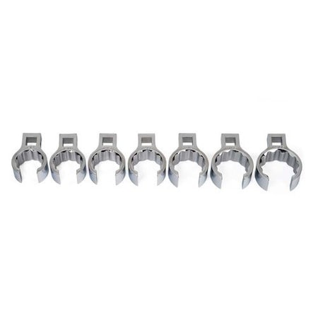 Williams Wrench Set, Flare Nut, 1/2 Inch Dr, Satin-Chrome, 7 Pieces JHWWSSCF-7